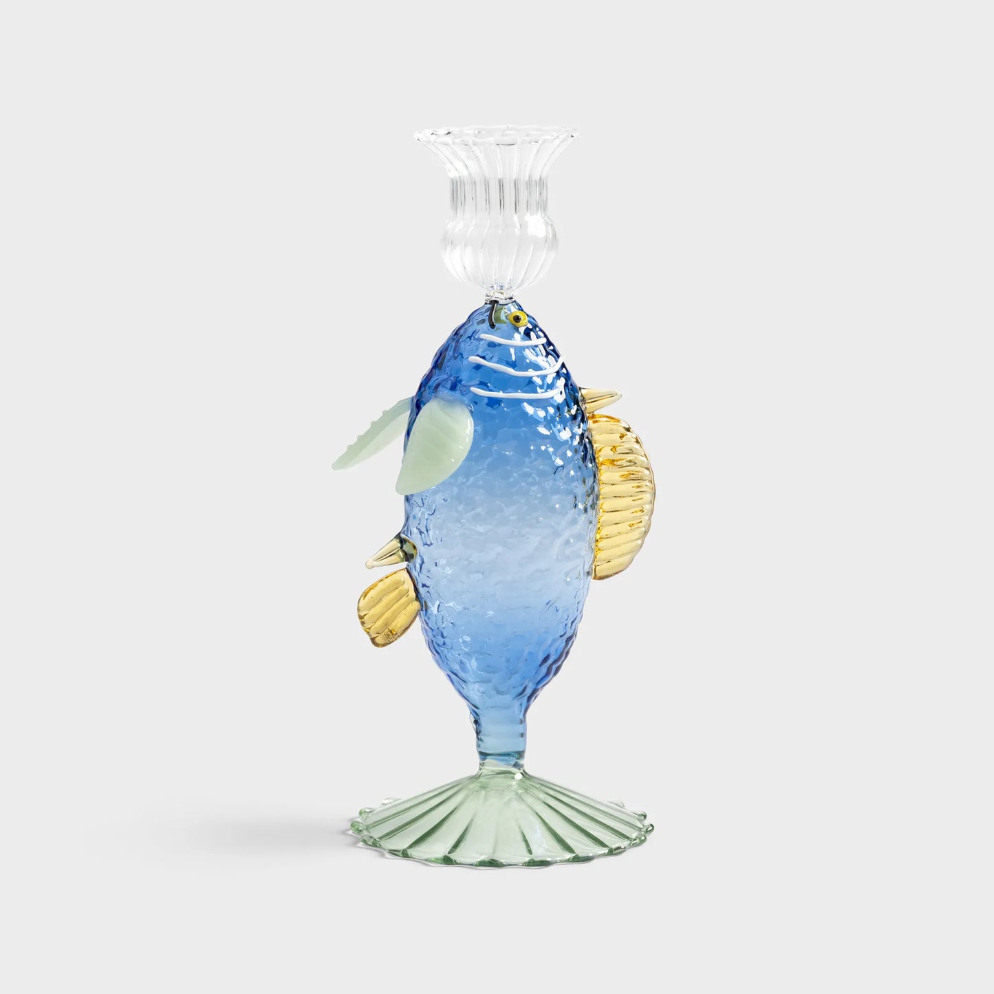 Glass Fish Candle Holder