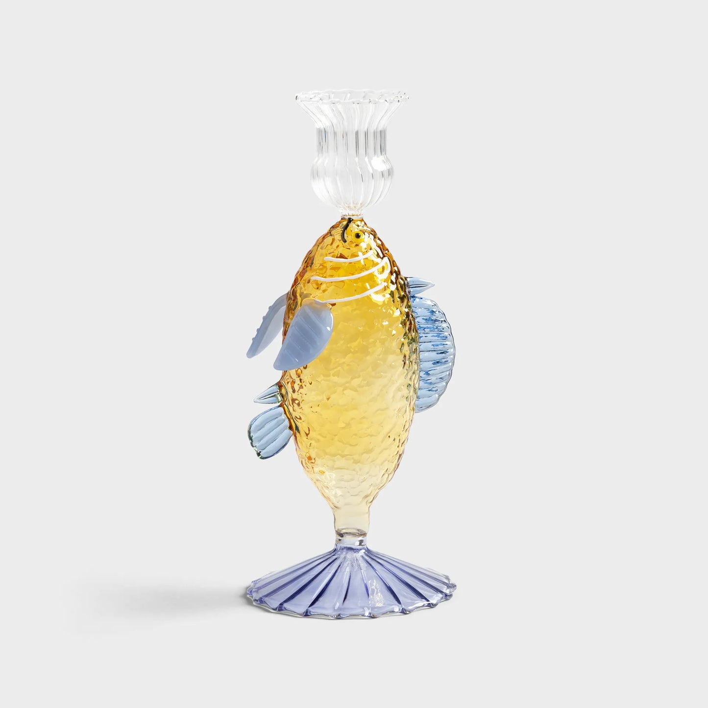 Glass Fish Candle Holder