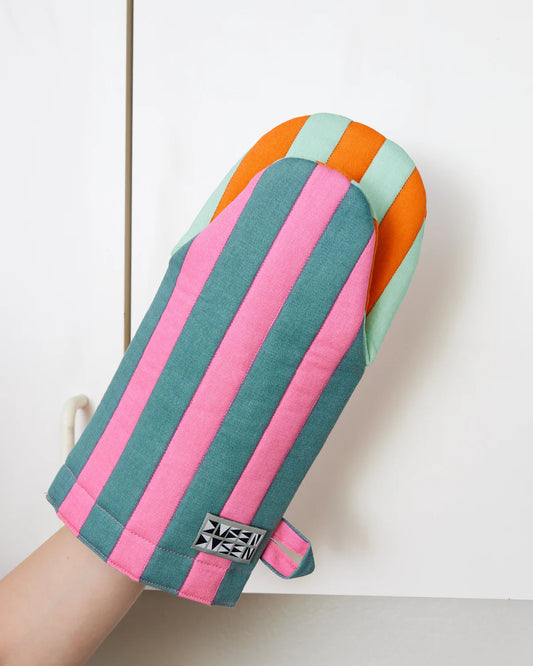 Ginger Stripe Oven Mitt