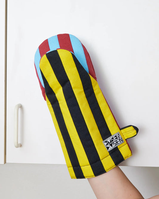 Mustard Stripe Oven Mitt