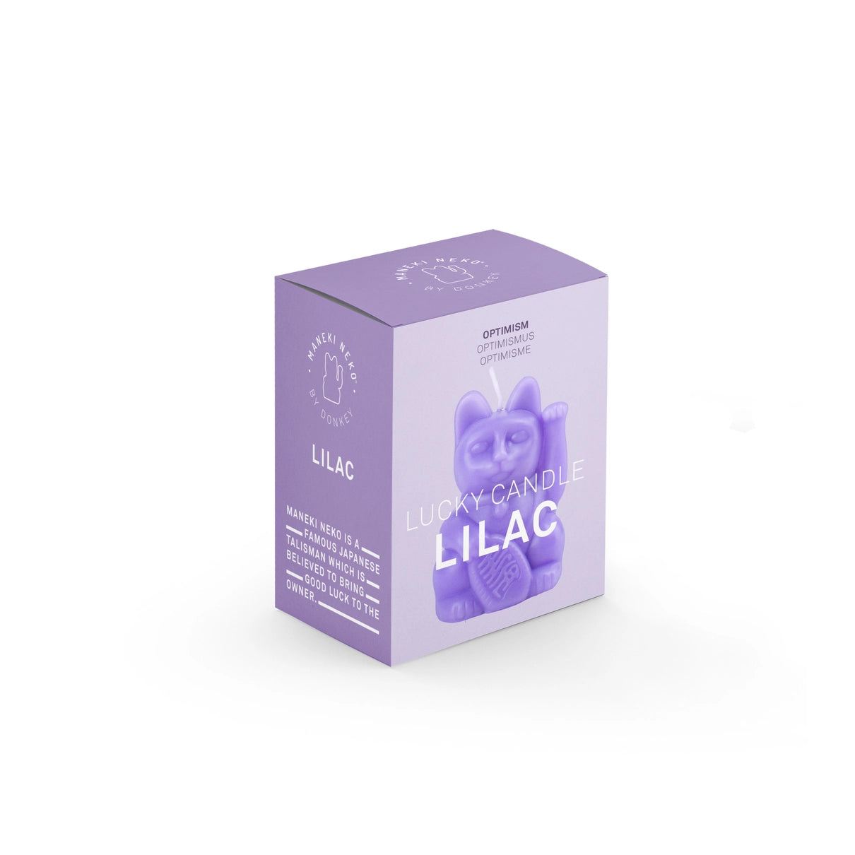 Lucky Cat Candle - Lilac