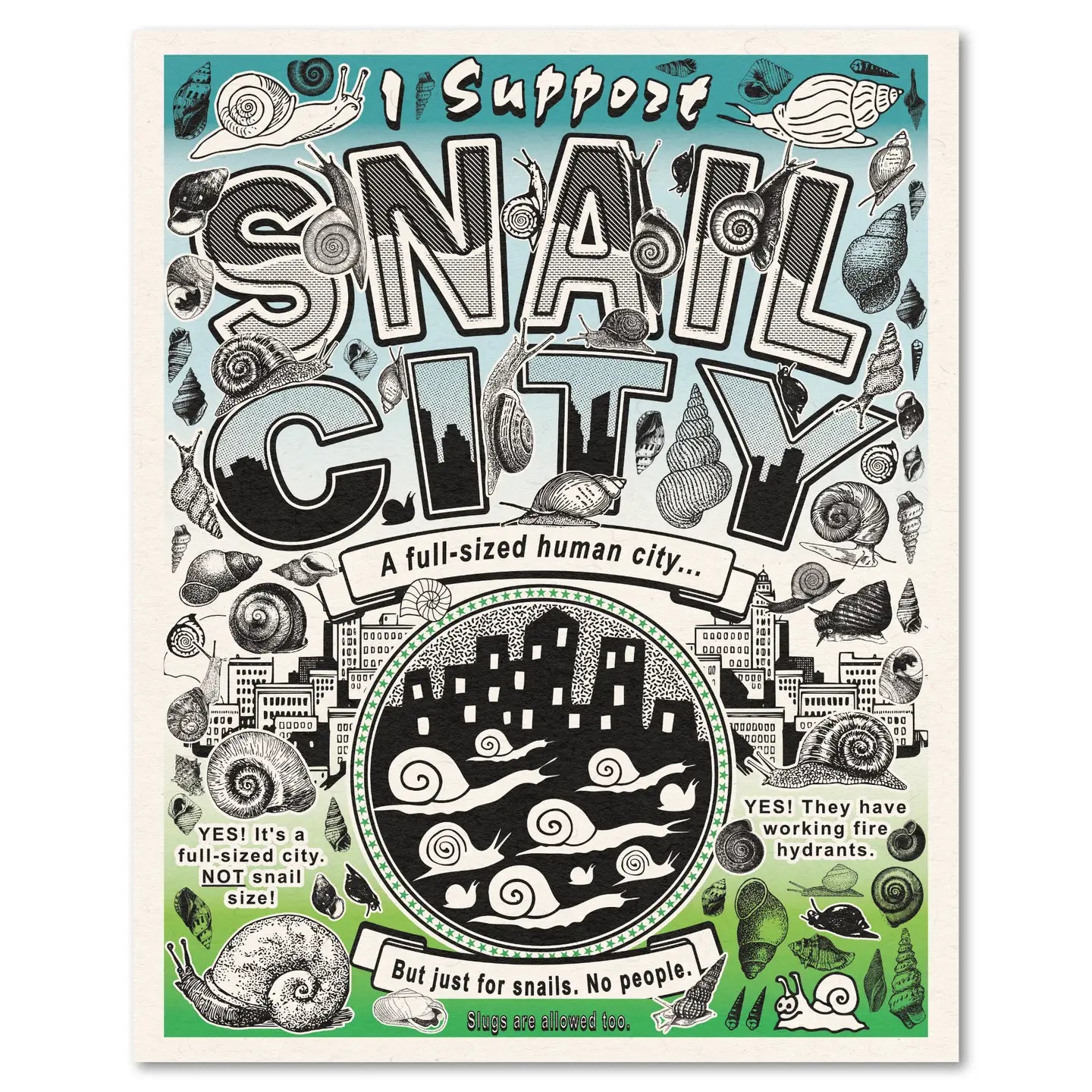 Snail City Risograph print!