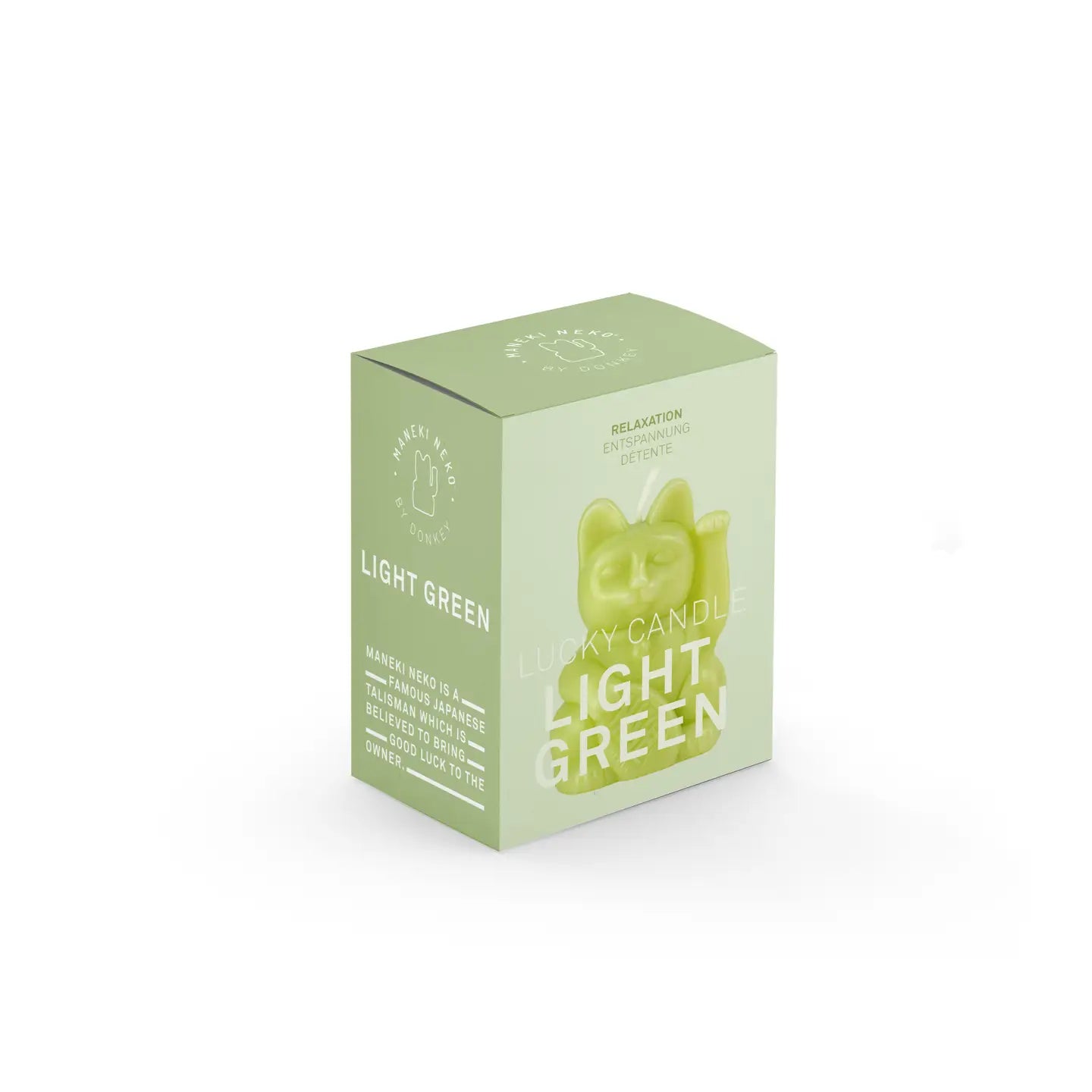 Lucky Cat Candle - Green