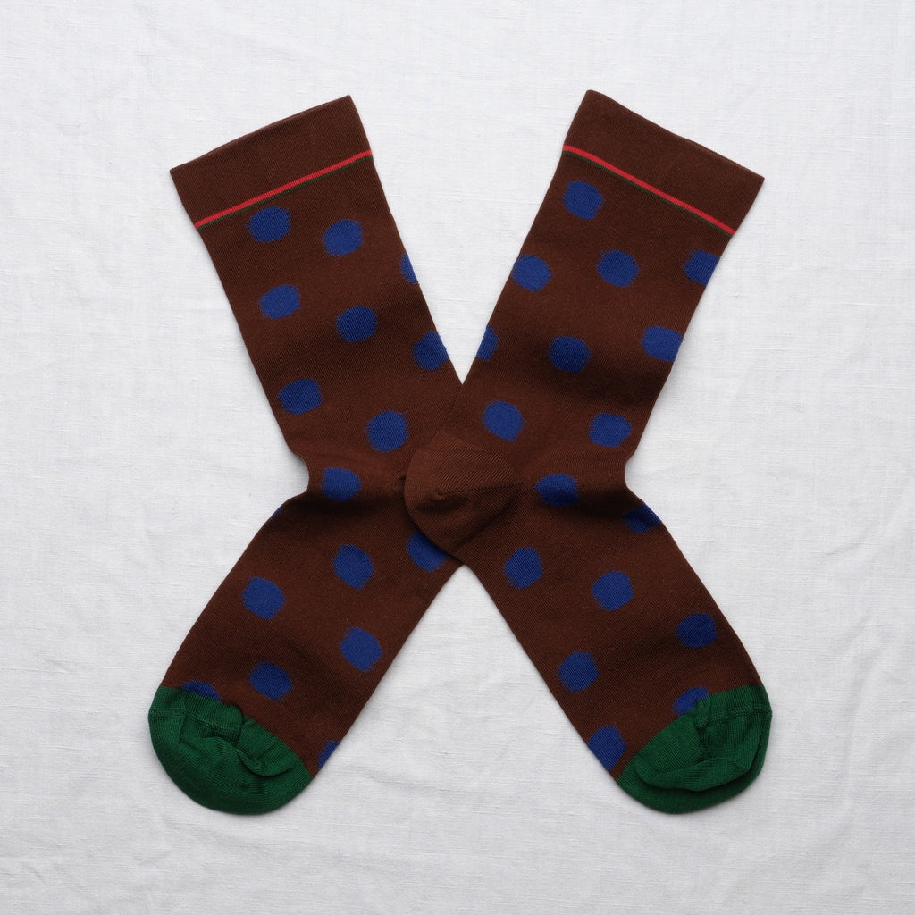 Chestnut Polka Dot Socks