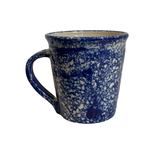 Cobalt Sponged Mug - White