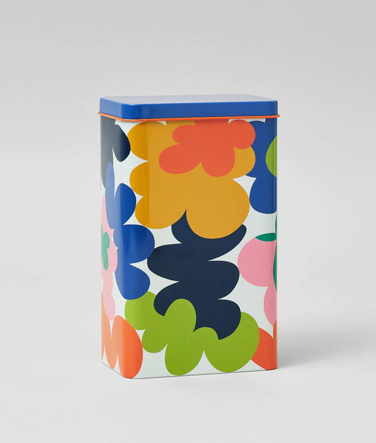 Abstract Flowers Coffee Tin