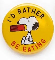 Peanuts Pin Buttons - Food Edition