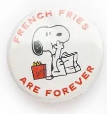 Peanuts Pin Buttons - Food Edition