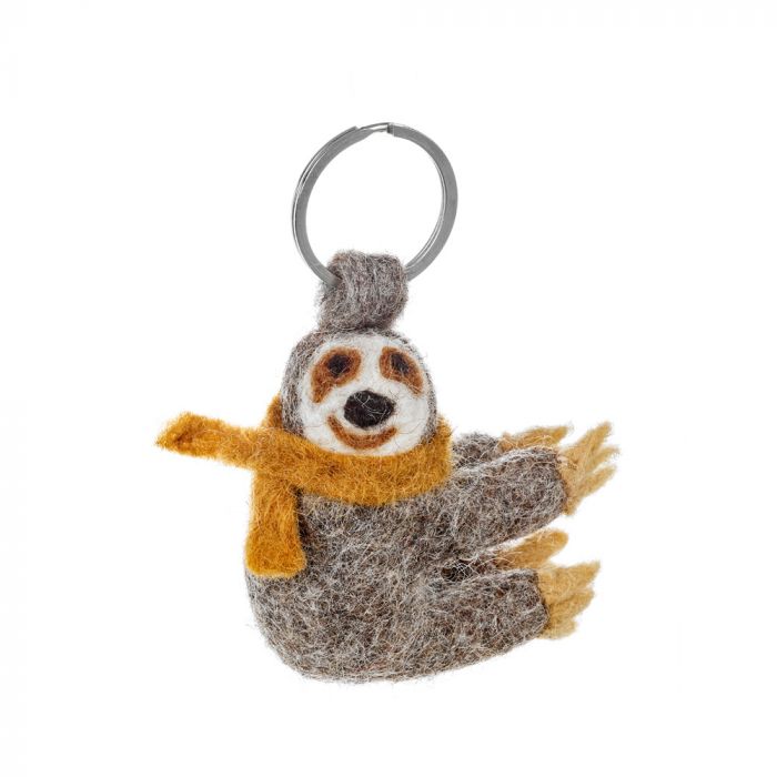 Sloth Handmade Felt Keyring