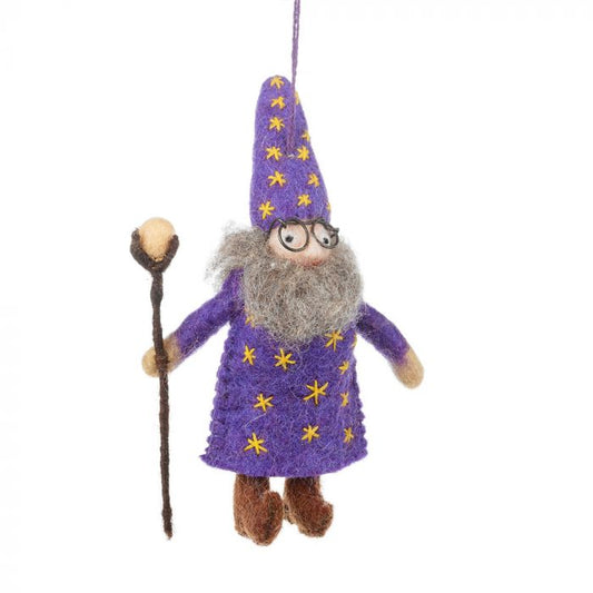 Wendall the Wizard Handmade Felt Hanging Decoration