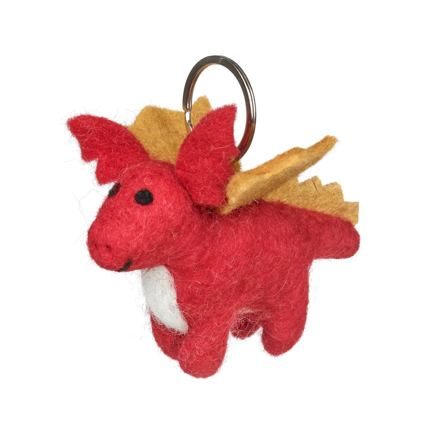 Felt Red Dragon Keyring