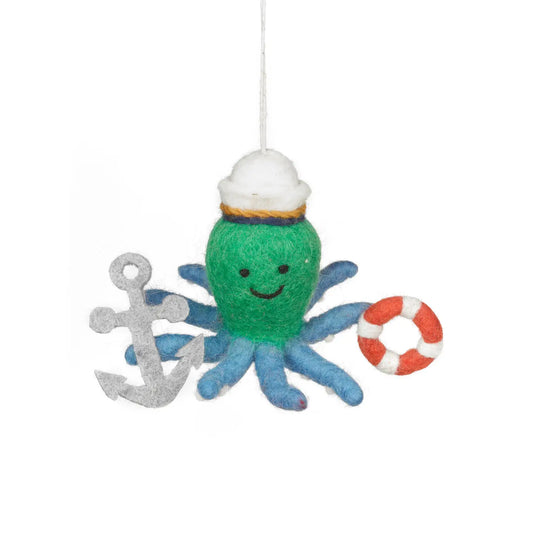 Captain Odin the Octopus Felt Hanging Decoration