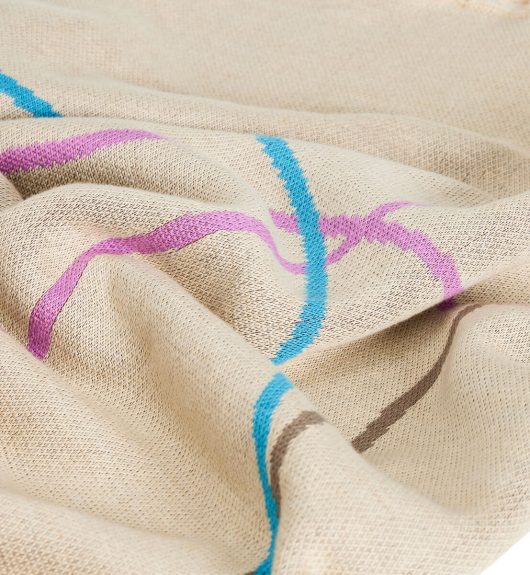 Outline Throw - Sand/Multicolour