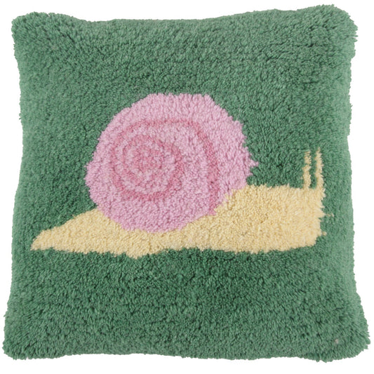 Snail In The Grass Cushion Cover