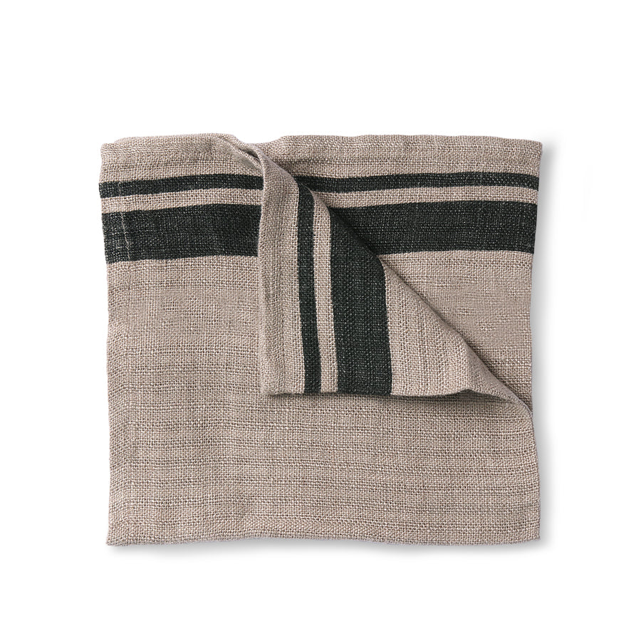 Natural Stripe Linen Napkins