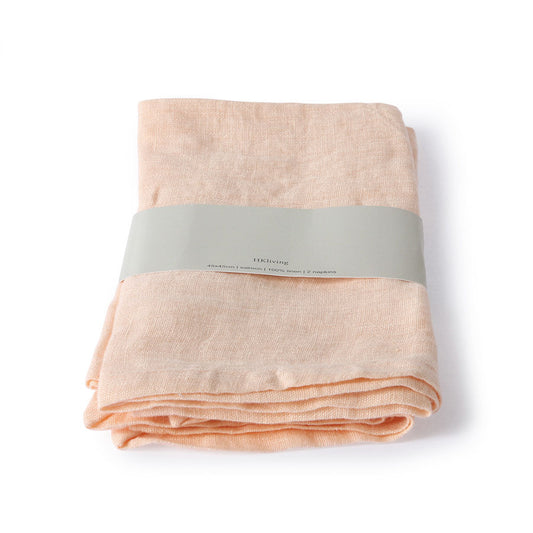 Natural Salmon Linen Napkins