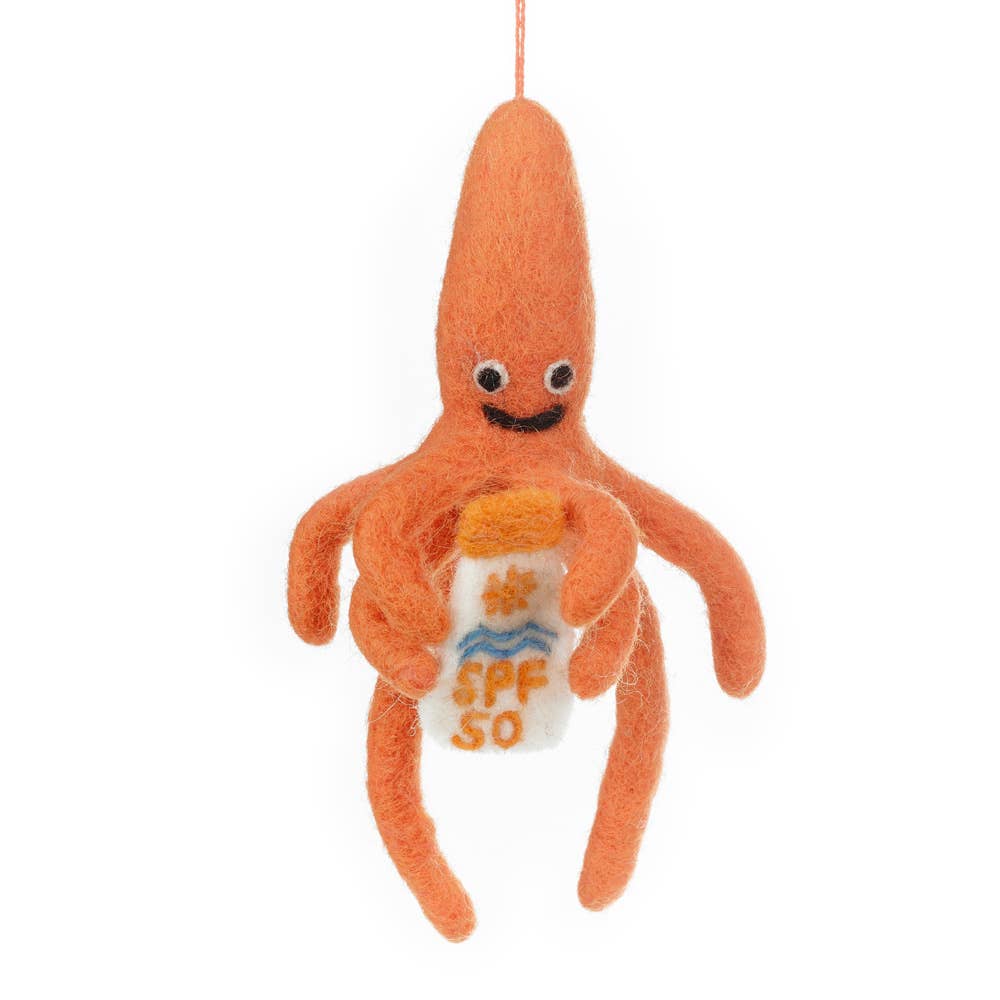 SPF Squid Handmade Felt Hanging Decoration