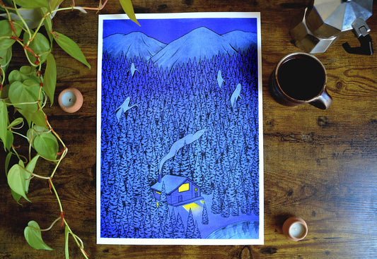 Gloaming Risograph Print